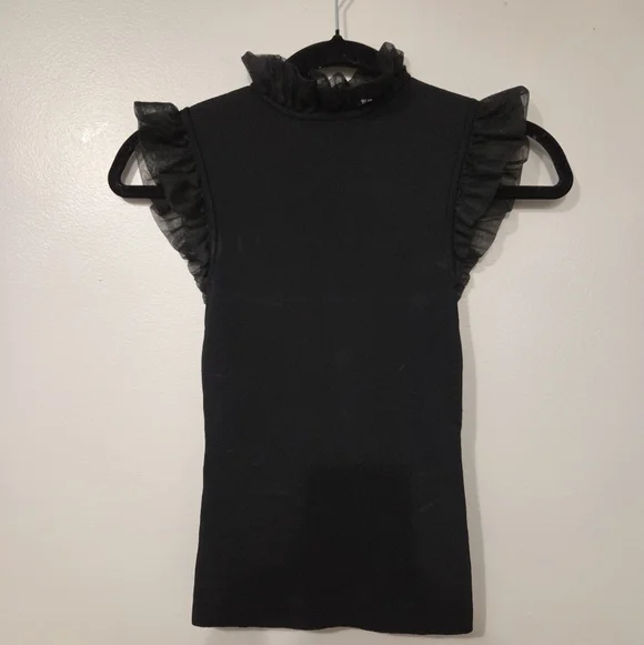 Alice + Olivia Women's Kerrie Ruffled Open Back Luxury Tank. Size XS - Picture 5 of 12